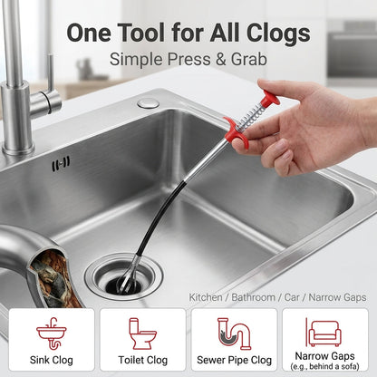 📢50% OFF !! ⏰ Unclog Kitchen Sinks Fast! Drain Cleaning Hook