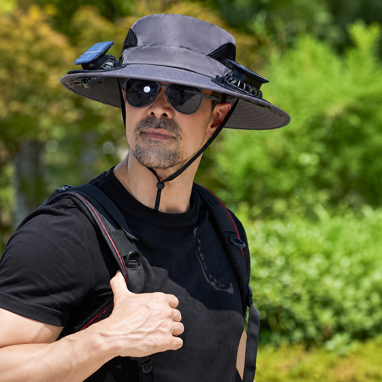 🔥New Solar-Powered Outdoor Cooling Fan Hat