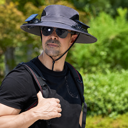 🔥New Solar-Powered Outdoor Cooling Fan Hat