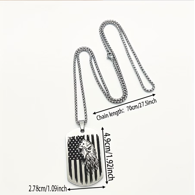 🔥Hot Sale 50% OFF🔥1776–2026 Eagle Dog Tag Necklace