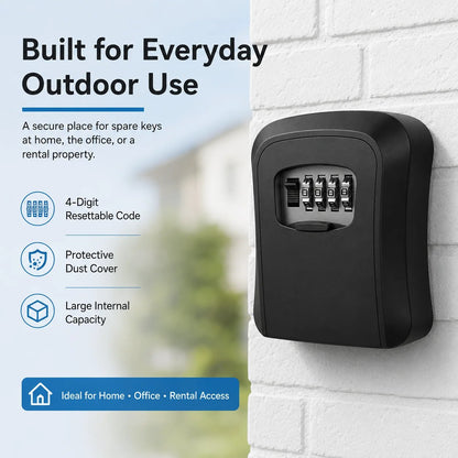 4-Digit Wall-Mounted Key Lock Box