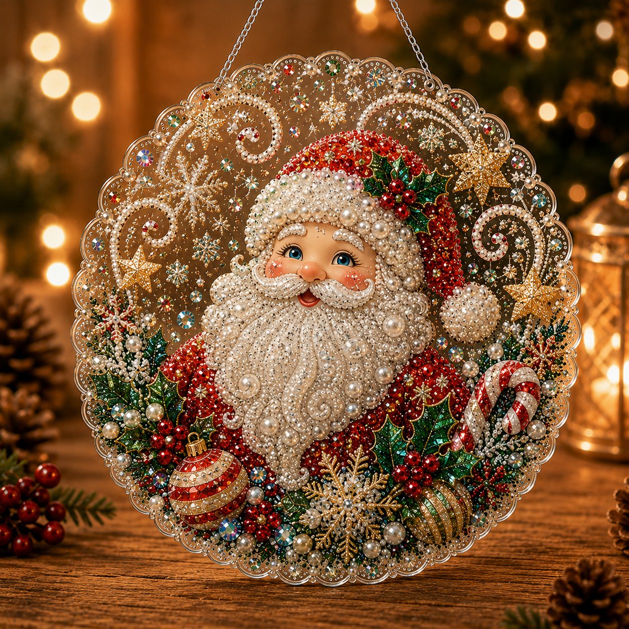 DIY Christmas Pearl Diamond Art Hanging Ornament Kit
