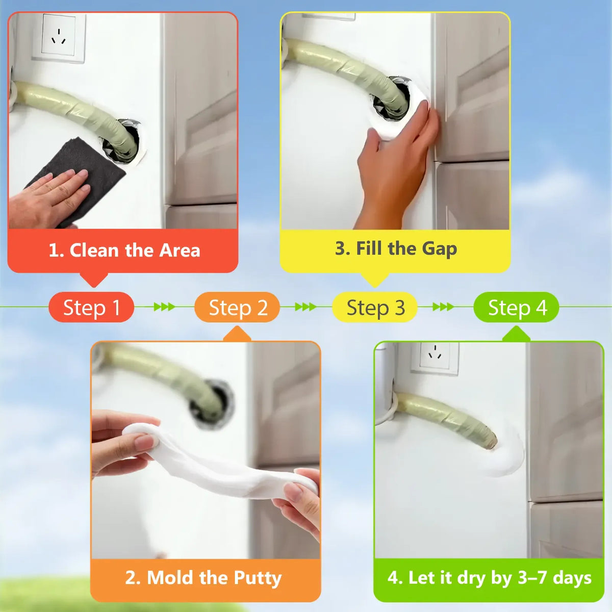 10Pcs Professional Sealant Clay -  Anti-Insect Wall Hole Filler Mud