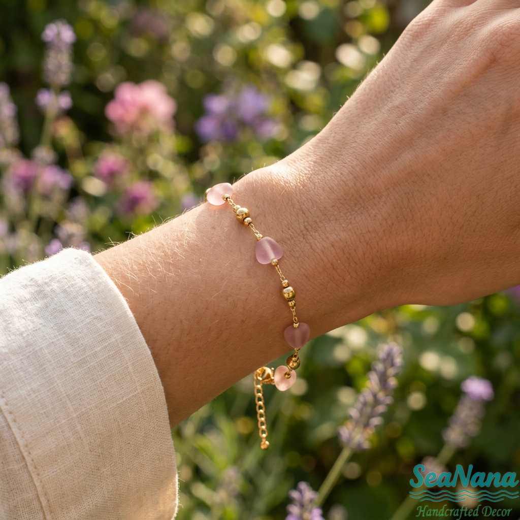 🌊Ocean's Treasure Sea Glass Bracelet
