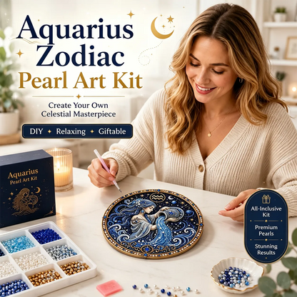 49% OFF – ✨ Premium 3D Pearl 12 Zodiac Signs Art Kit | Luxury Flocked Canvas with Scratch-Resistant Non-Fading Pearl Beads DIY Handmade Astrology Decor ♈🌙💎