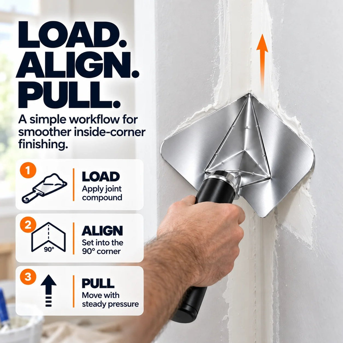 ⏰Limited Stock 60% OFF🔥Drywall Corner Finishing Trowel 🛠️ Create Perfect Inside Corners With Less Rework