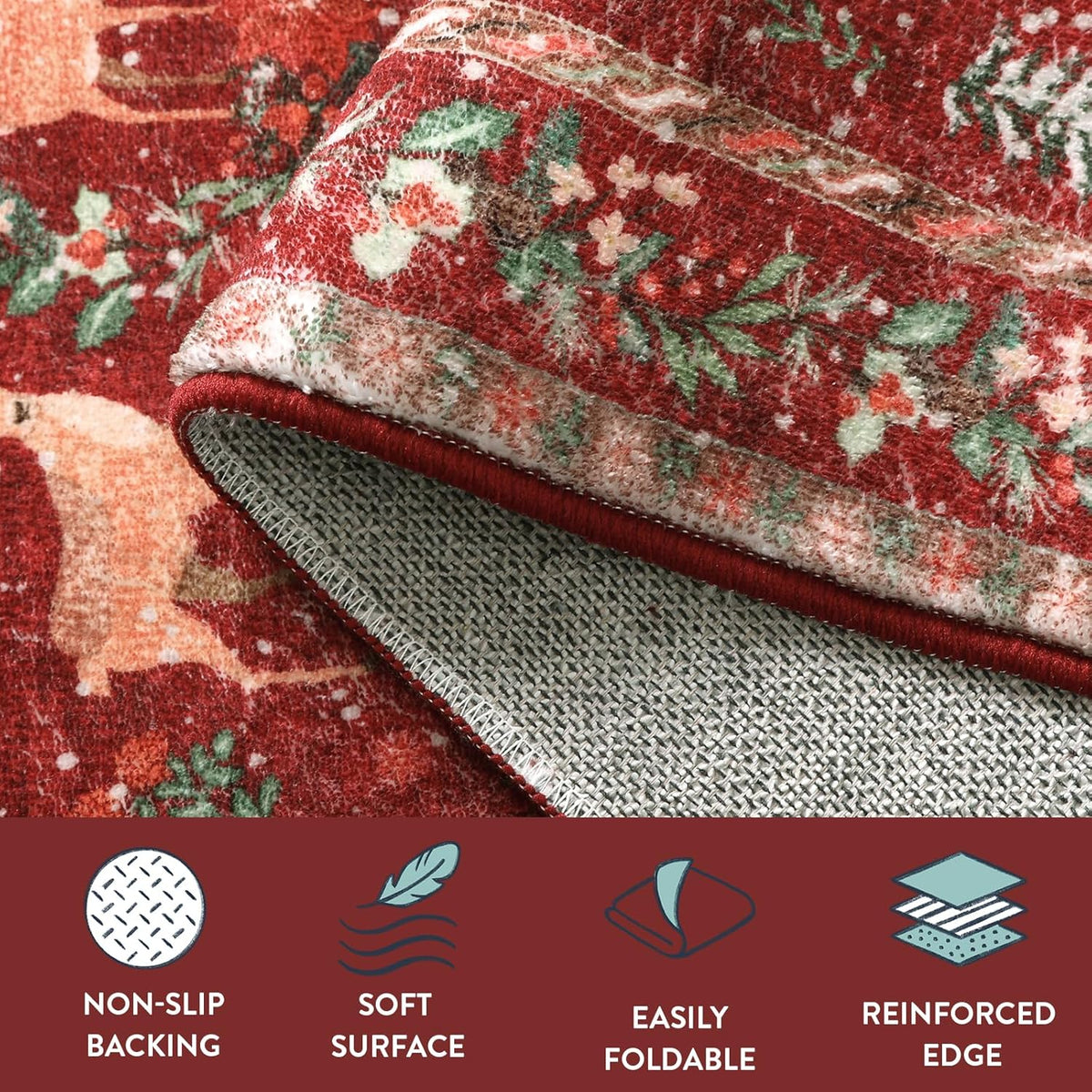 🎄Christmas Sale 49% OFF🎄Christmas Deer Santa Long Rug