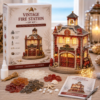 ⏳ Last Day 42% OFF – 🚒 Beginner-Friendly Vintage Firehouse Mosaic Light DIY Kit Collection | Complete Kit with Mosaic Pieces, LED Lights & Step-by-Step Guide Included 💕