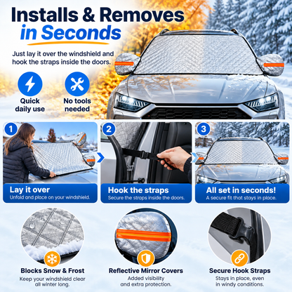 Magnetic Windshield Snow & Frost Cover❄️