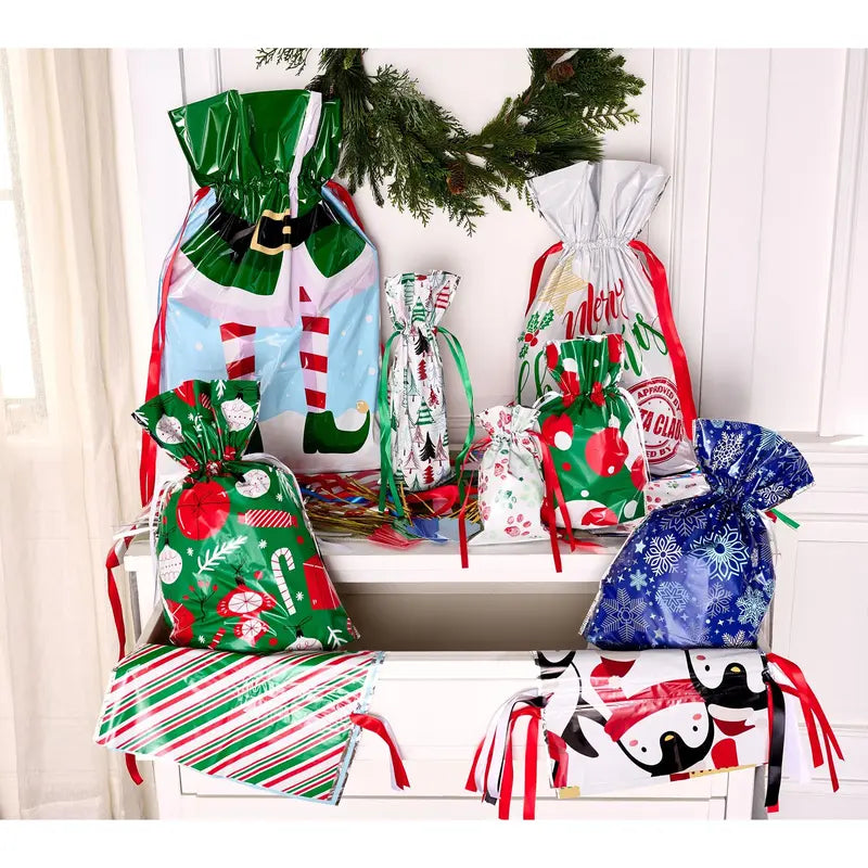 🎄50-Piece Christmas Gift Bag & Tags Set