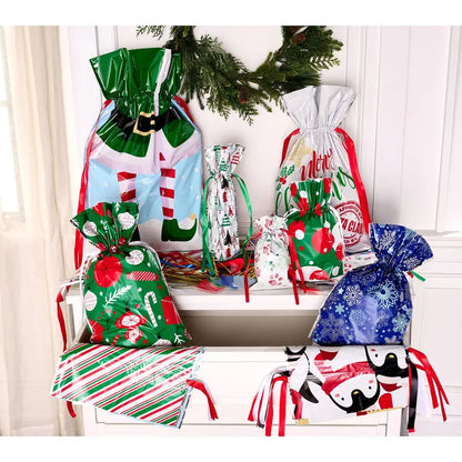 🎄50-Piece Christmas Gift Bag & Tags Set