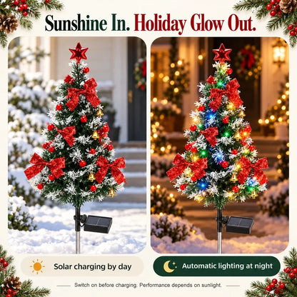 🎄 Solar Christmas Tree Lights –  DIY Outdoor Holiday Decor