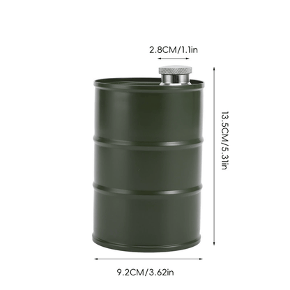 350ml/750ml Oil Drum Anti-rust Leak-proof No Odor Portable Wine Storage🛢Food Grade Camping Whisky Flagon Wine Jug Camping Supplies【liquor is not included】
