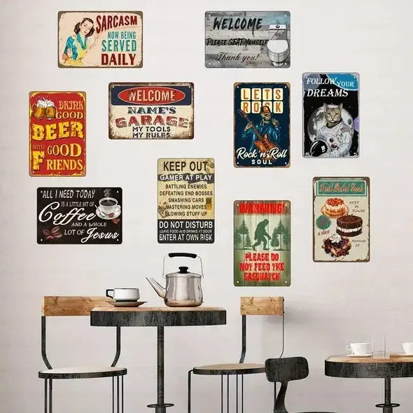 Beware of Jeff Creative Tin Sign – High-Quality Printing 8x12 Vintage Wall Decor