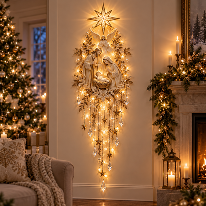 ✨Hot Sale 49% OFF✝️Jesus, Angel & Nativity Lighted Wall Light Décor(🚚Free Shipping)