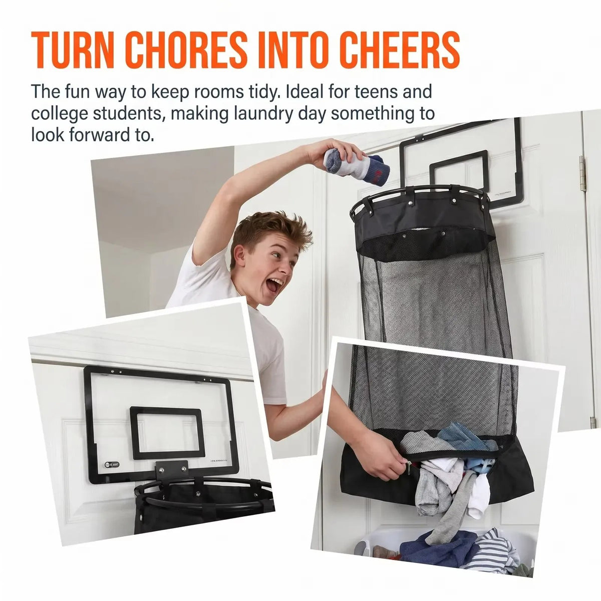 🔥Hot Sale 50% OFF-Christmas Over-the-Door Basketball Hoop Laundry Hamper