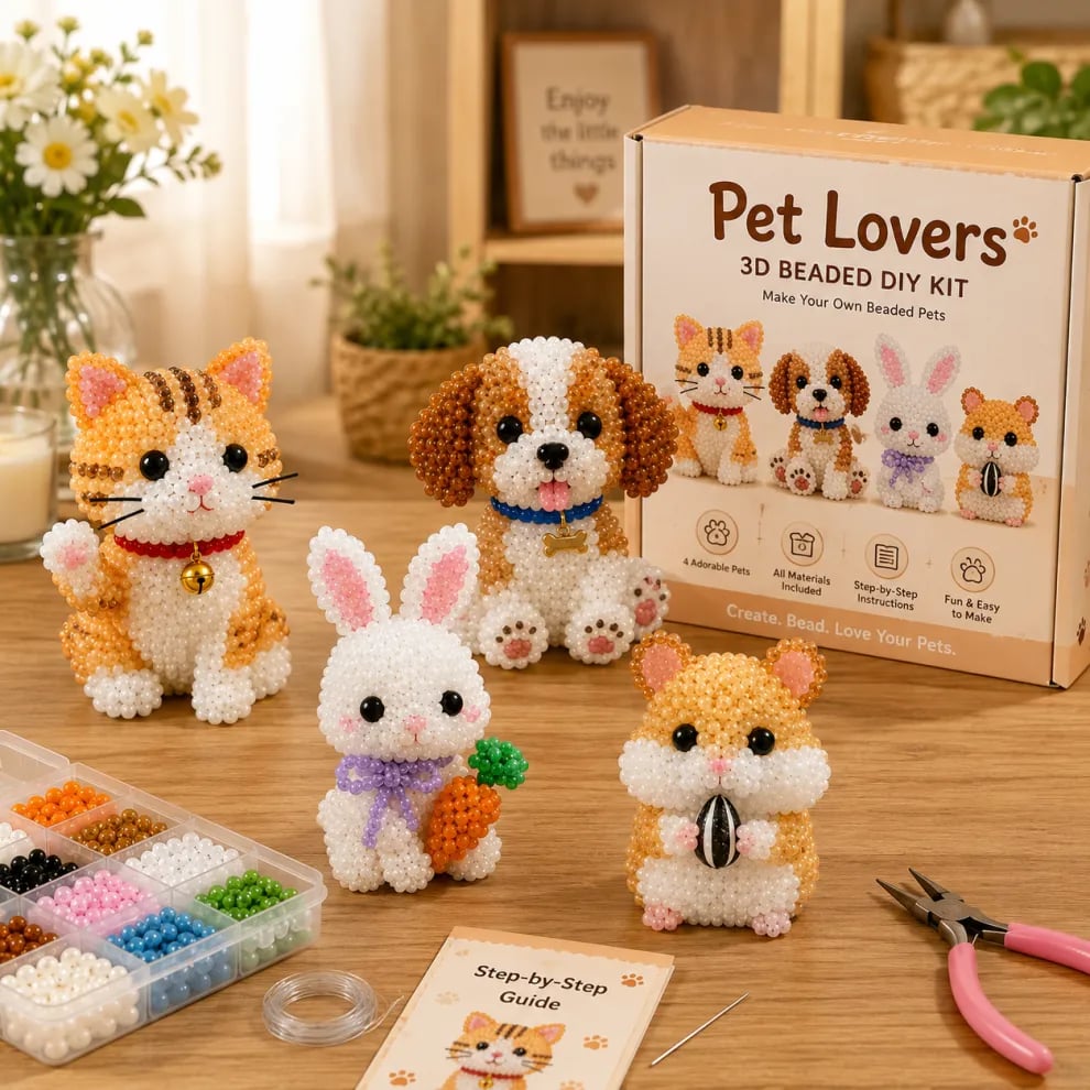 🧵2026 Tiny 3D Beaded Animal DIY Kit