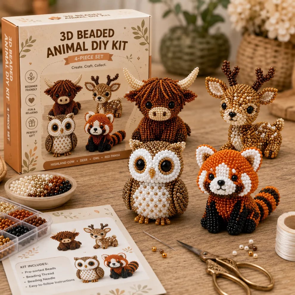🧵2026 Tiny 3D Beaded Animal DIY Kit