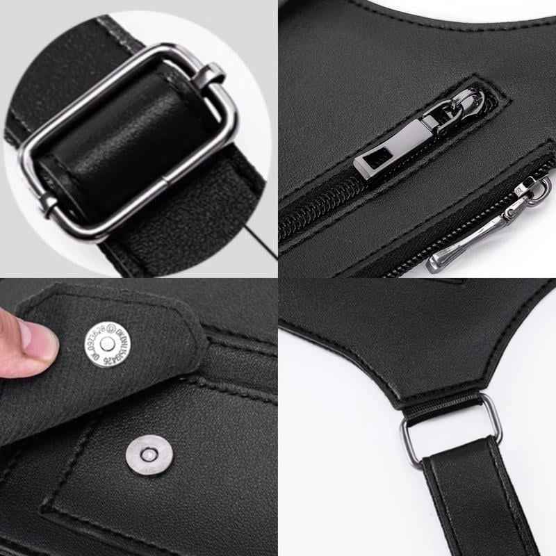 🔥Last Day 49% OFF 🎁 Premium Leather Adjustable Underarm Shoulder Bag for Men