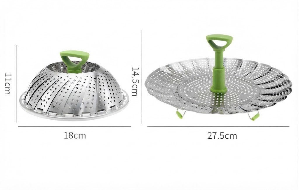 🧑‍🍳kitchen Artifact🥳Stainless steel folding vegetable steamer (🔥New Year's discount🔥)