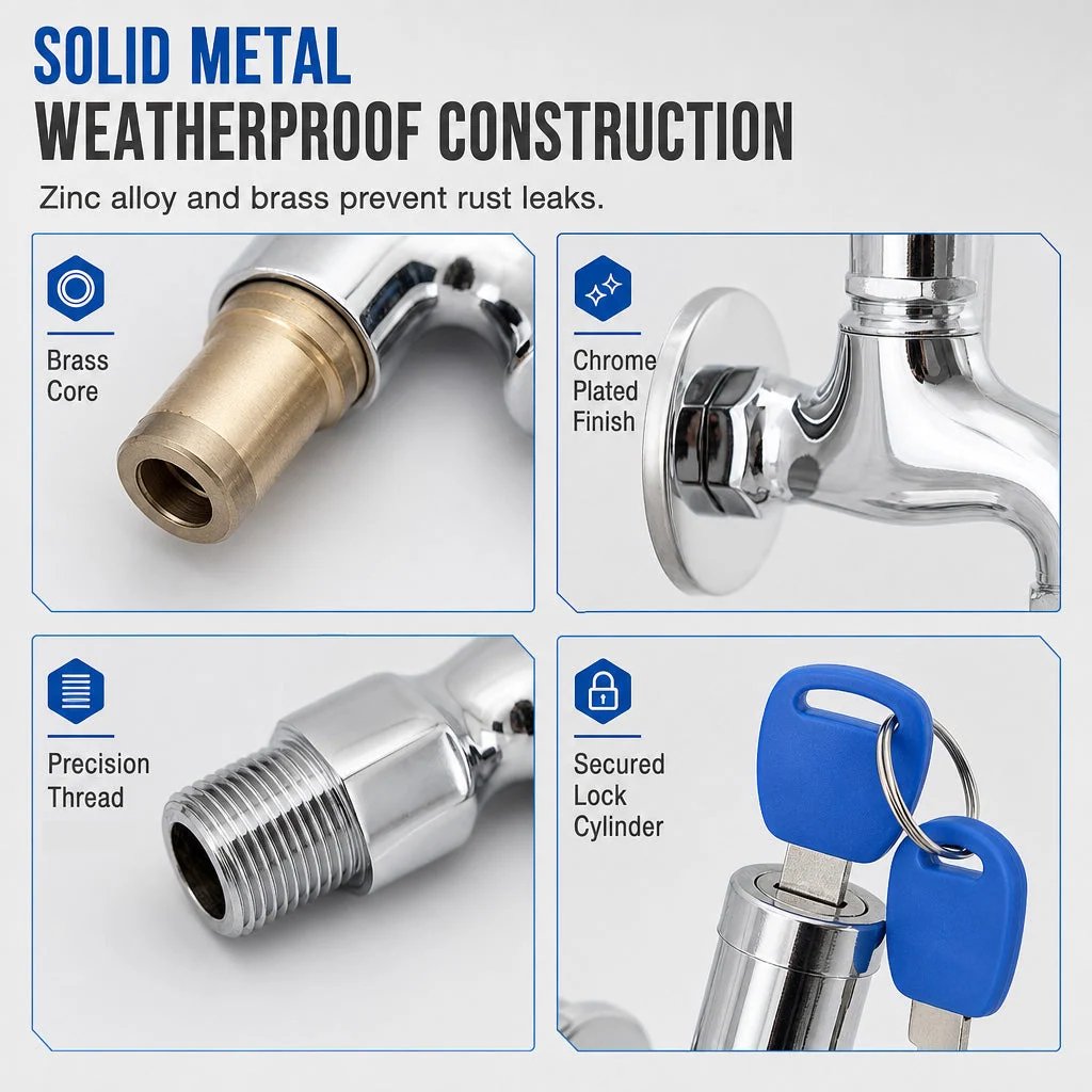 🔐 Lockable Outdoor Water Faucet