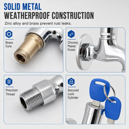 🔐 Lockable Outdoor Water Faucet