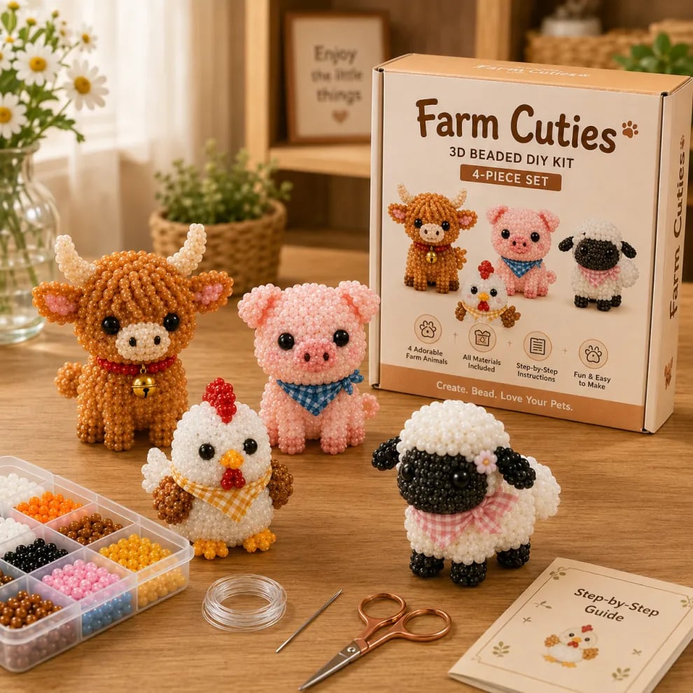 🧵2026 Tiny 3D Beaded Animal DIY Kit