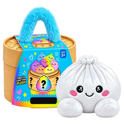 🔥Hot Sale 50% OFF🔥-🌈Cute Plush StuffedDumpling Squishies, BigRainbow Squishes withSteamer🥟🎁
