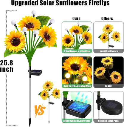 🔥🌻Last Day Sale 50% OFF🌞Solar LED Sunflower Garden Lights-29.6inch/74cm