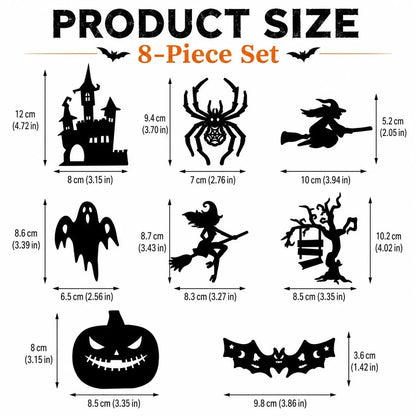 🔥LAST DAY 49% OFF | Renter-Friendly Peel & Stick Halloween LED Window Lights, No Drill No Residue, 8 Spooky Silhouette Designs