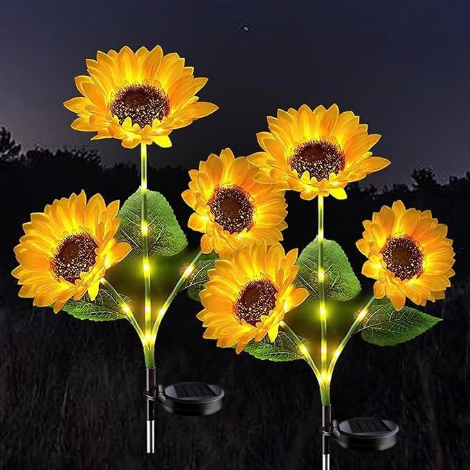 🔥🌻Last Day Sale 50% OFF🌞Solar LED Sunflower Garden Lights-29.6inch/74cm