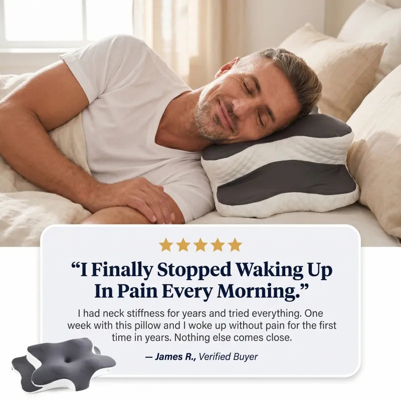 Adjustable ergonomic memory foam neck pillow