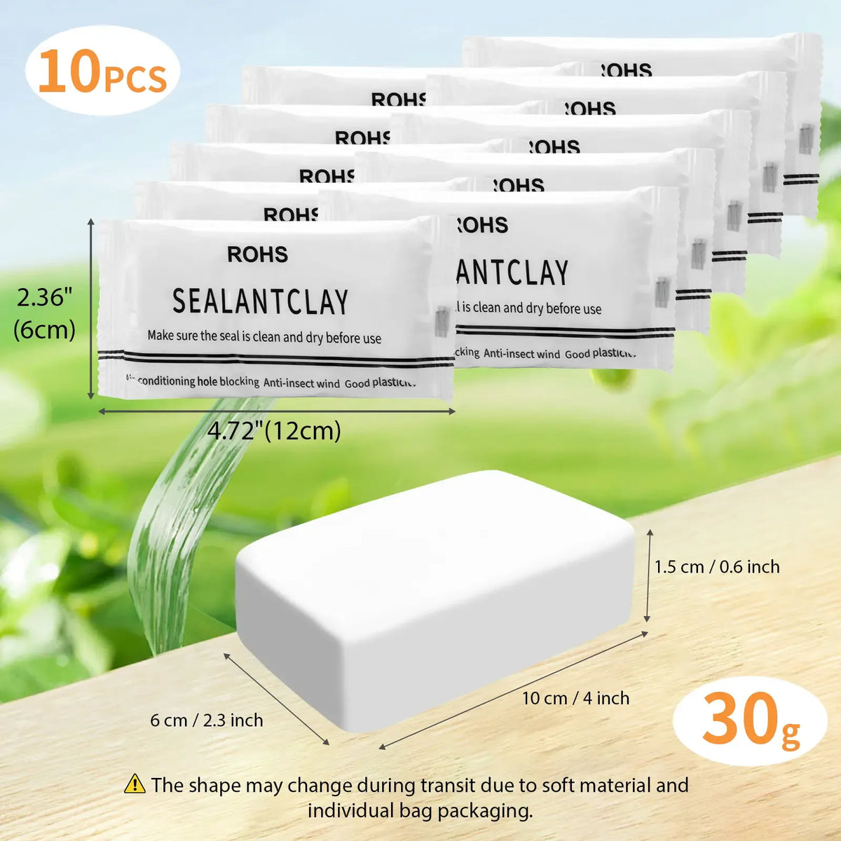10Pcs Professional Sealant Clay -  Anti-Insect Wall Hole Filler Mud