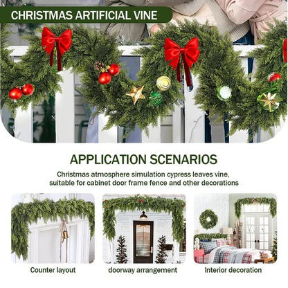 6FT Artificial Cedar Christmas Garland