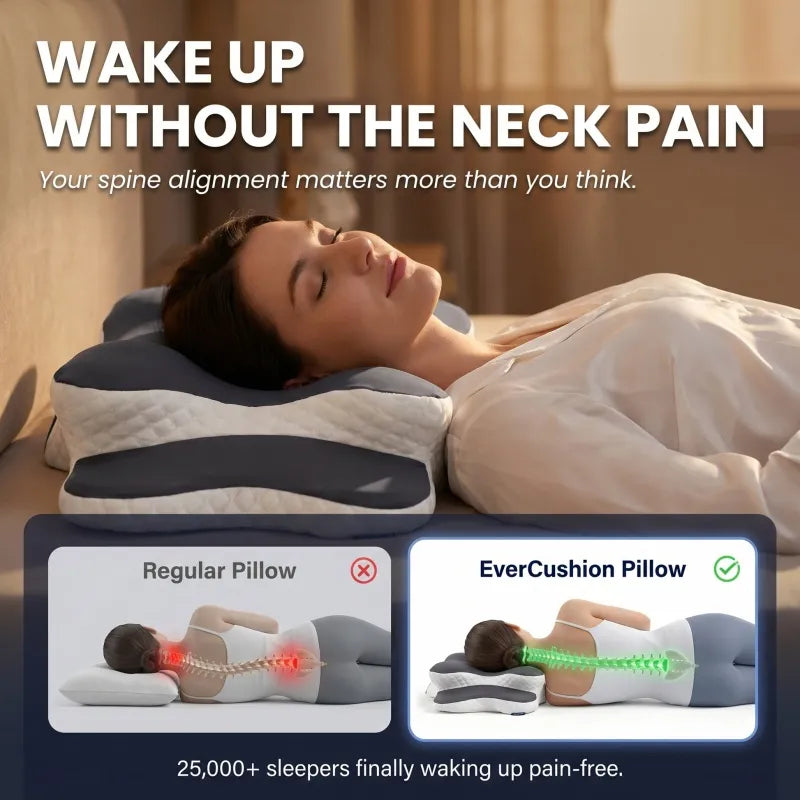 Adjustable ergonomic memory foam neck pillow