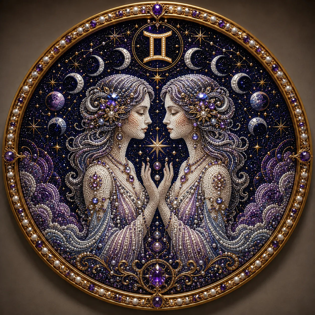 49% OFF – ✨ Premium 3D Pearl 12 Zodiac Signs Art Kit | Luxury Flocked Canvas with Scratch-Resistant Non-Fading Pearl Beads DIY Handmade Astrology Decor ♈🌙💎