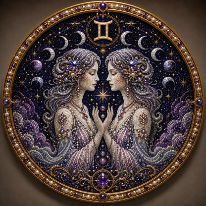 49% OFF – ✨ Premium 3D Pearl 12 Zodiac Signs Art Kit | Luxury Flocked Canvas with Scratch-Resistant Non-Fading Pearl Beads DIY Handmade Astrology Decor ♈🌙💎