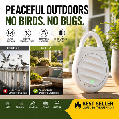🐦No more trouble from birds, beasts and locusts！🦟Portable Ultrasonic Bird Repellent Keychain