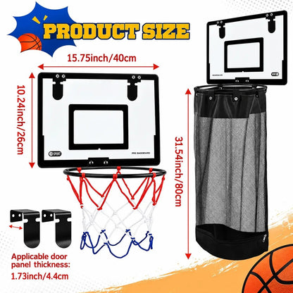 🔥Hot Sale 50% OFF-Christmas Over-the-Door Basketball Hoop Laundry Hamper