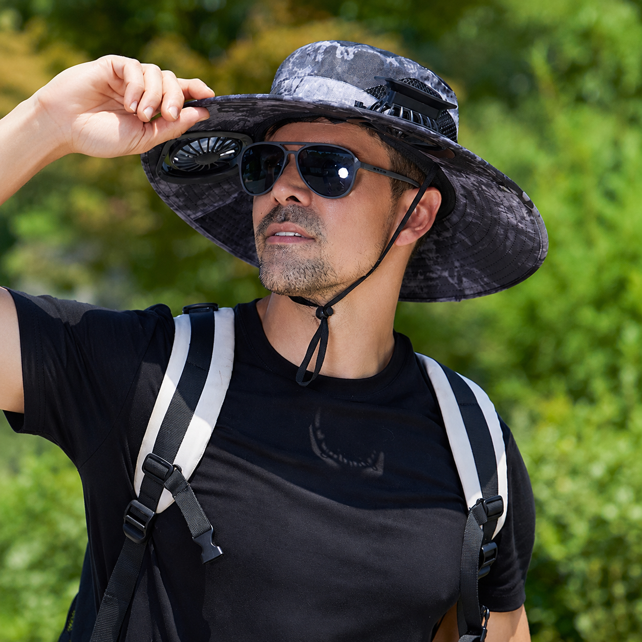 🔥New Solar-Powered Outdoor Cooling Fan Hat