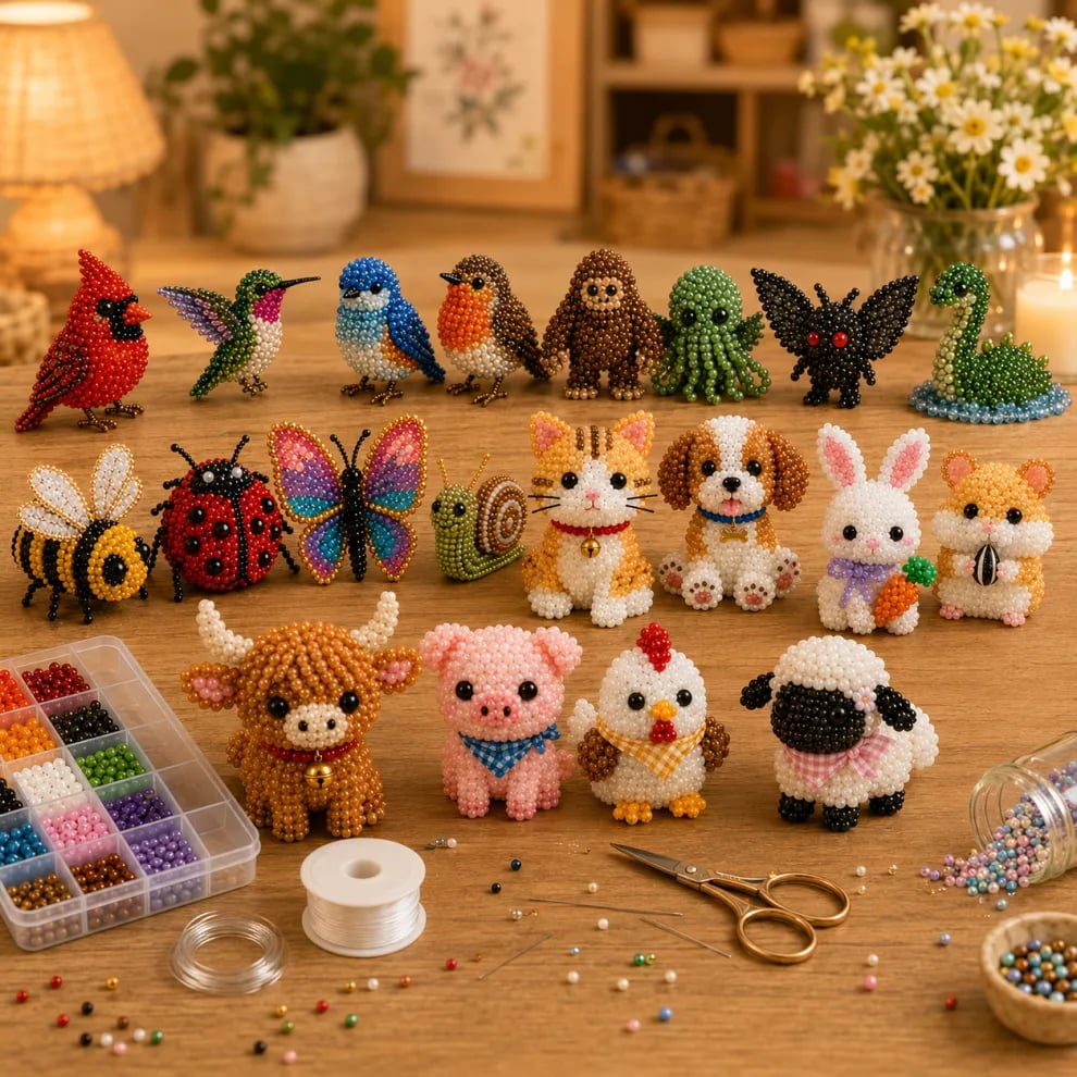 🧵2026 Tiny 3D Beaded Animal DIY Kit