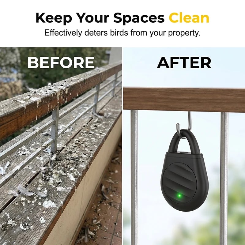 🐦No more trouble from birds, beasts and locusts！🦟Portable Ultrasonic Bird Repellent Keychain