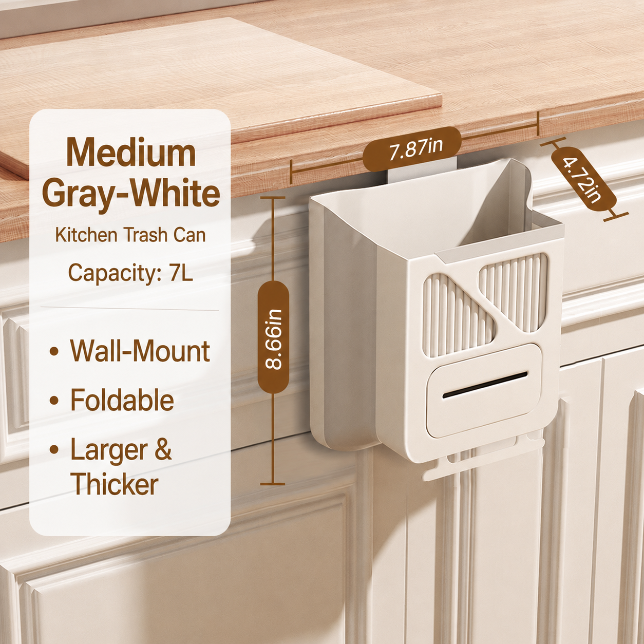 🔥LAST DAY 50% OFF🔥Wall-Mounted Trash Bin with Bag Dispenser