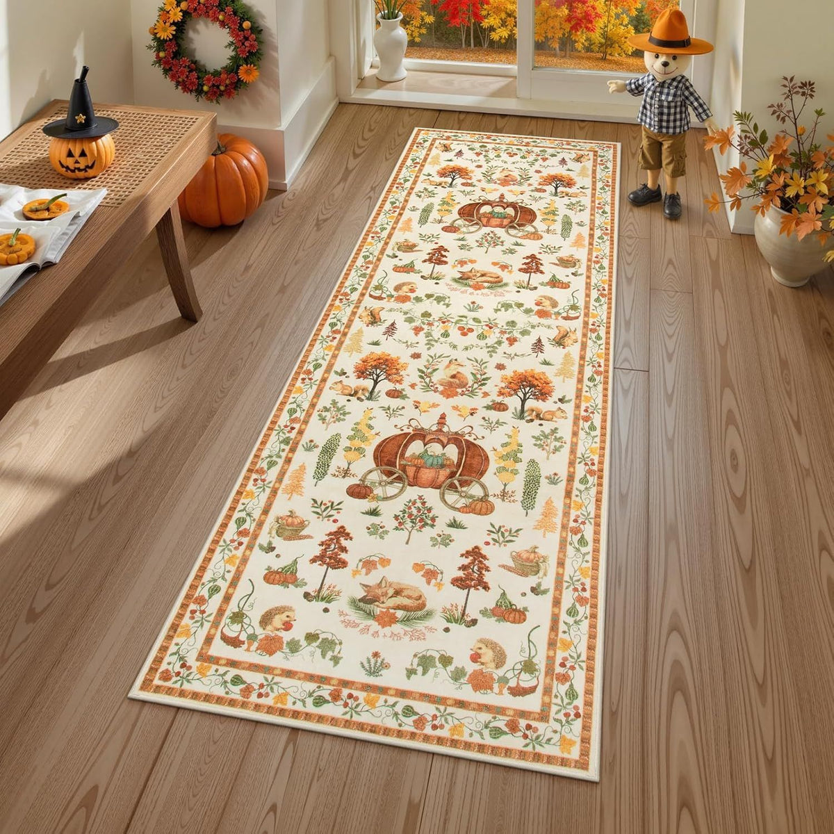 🎄Christmas Sale 49% OFF🎄Christmas Deer Santa Long Rug