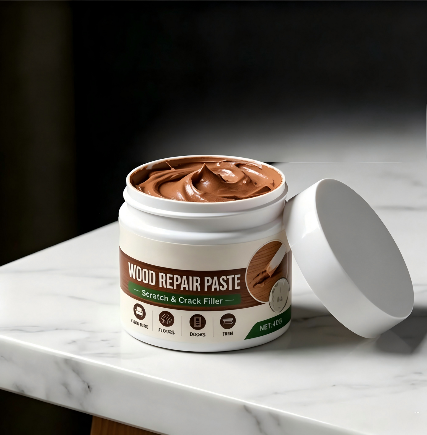 🖌️ No Sanding Needed! Easy Wood Repair Paste with Tool – Just Fill & Done. 🚀