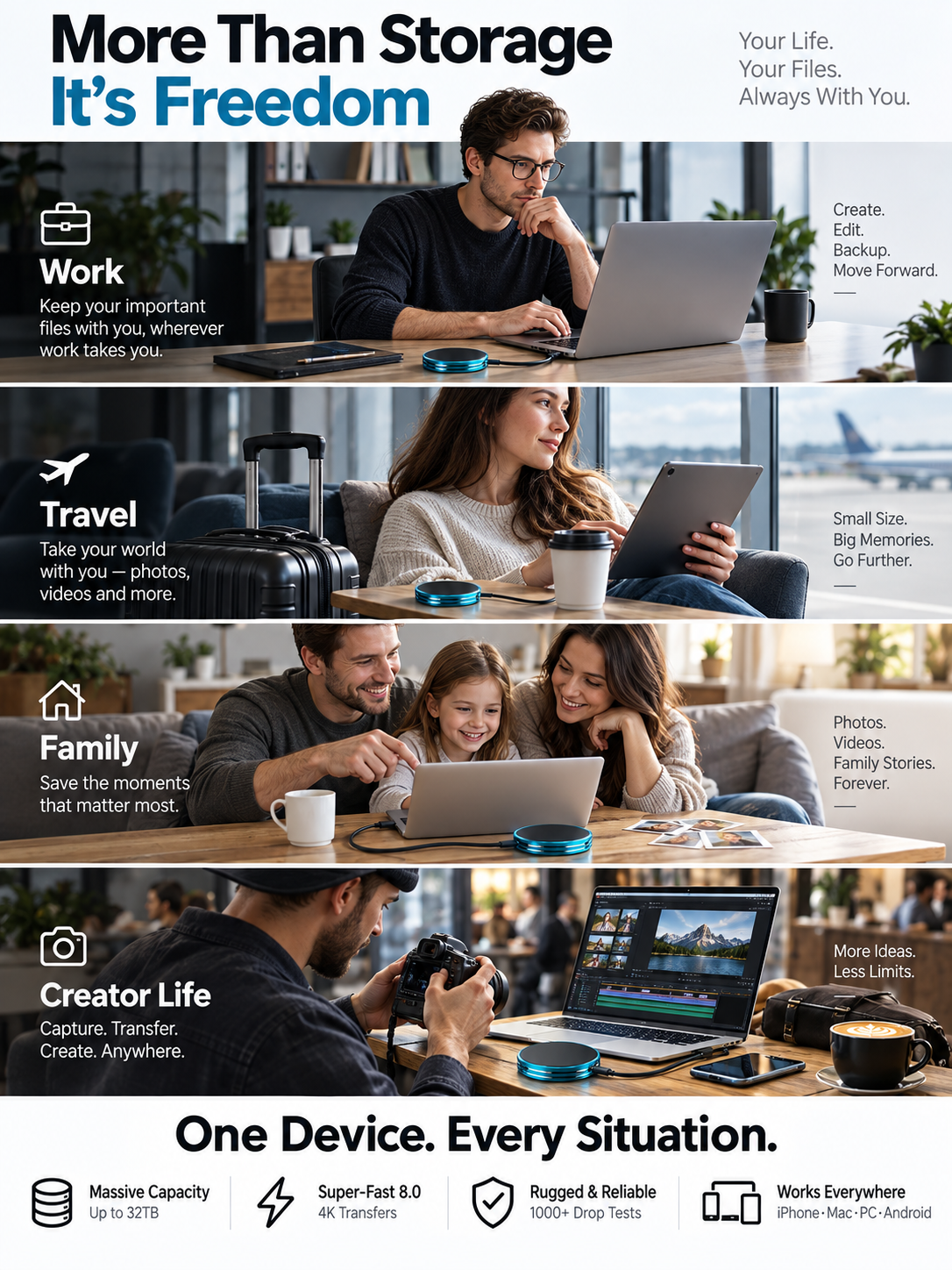 📲 C Magnetic Anti-Lost Portable SSD External Solid State Drive