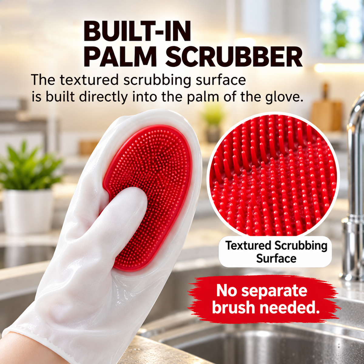 ⏳🔥limited-time 50% Off! ⏰ 2-in-1 Palm Scrubber Cleaning Gloves – Built-In Brush for Easy Dishwashing