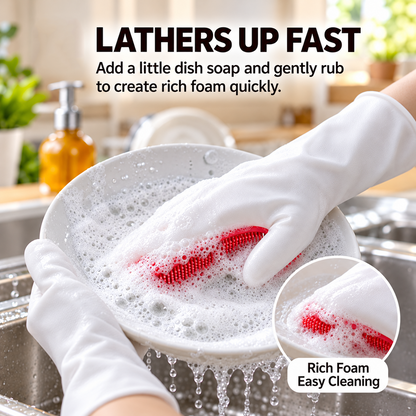 ⏳🔥limited-time 50% Off! ⏰ 2-in-1 Palm Scrubber Cleaning Gloves – Built-In Brush for Easy Dishwashing