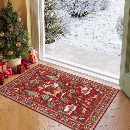 🎄Christmas Sale 49% OFF🎄Christmas Deer Santa Long Rug
