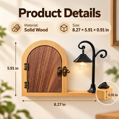 🚪✨ Wooden Fairy Door Outlet Cover — Hide Outlets with Magical Charm!